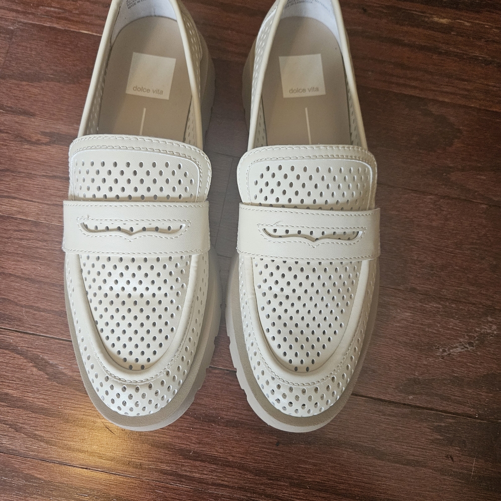 Dolce Vita Women"s Perforated Loafers - White